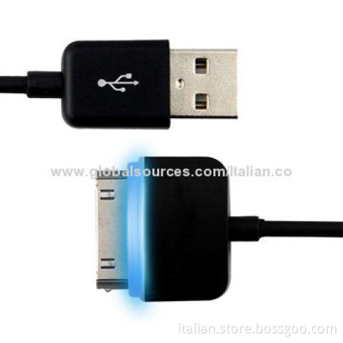 LED light USB cable for iPhone 4New